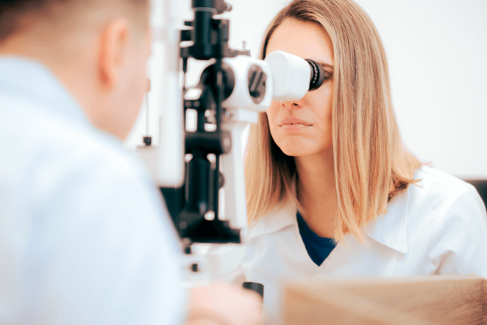 Eye examination at retina center in Baton Rouge